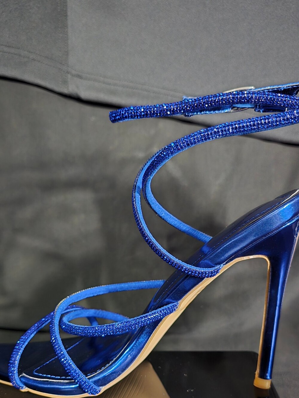 NETTLE - Electric Blue Rhinestone Heels by CAPE ROBBIN - Picture 11 of 15